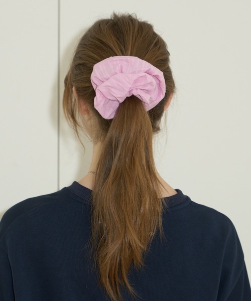 GIUNON(ジウノン)の「embroidery cotton big chouchou / エンブロイダリーコットンビッグシュシュ(シュシュ・レディース・ブラック/ホワイト/ピンク・FREE)」の19枚目の写真