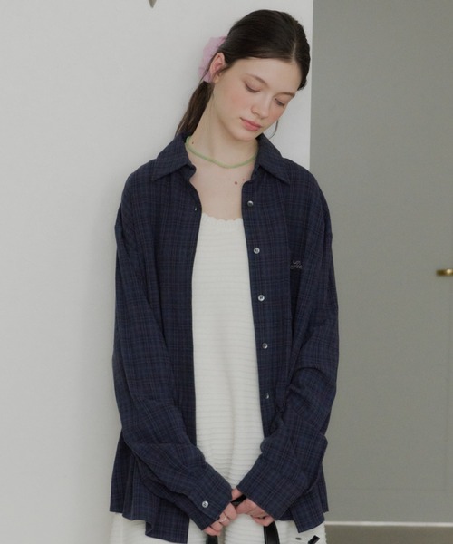 GIUNON(ジウノン)の「embroidery cotton big chouchou / エンブロイダリーコットンビッグシュシュ(シュシュ・レディース・ブラック/ホワイト/ピンク・FREE)」の12枚目の写真