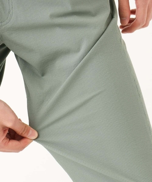 MK MICHEL KLEIN HOMME （エムケーミッシェルクランオム）の「【洗える / ストレッチ素材】サッカーストライプパンツ（スラックス・メンズ・カーキ/チャコールグレー/ブラック・48/50/46）」の5枚目の写真