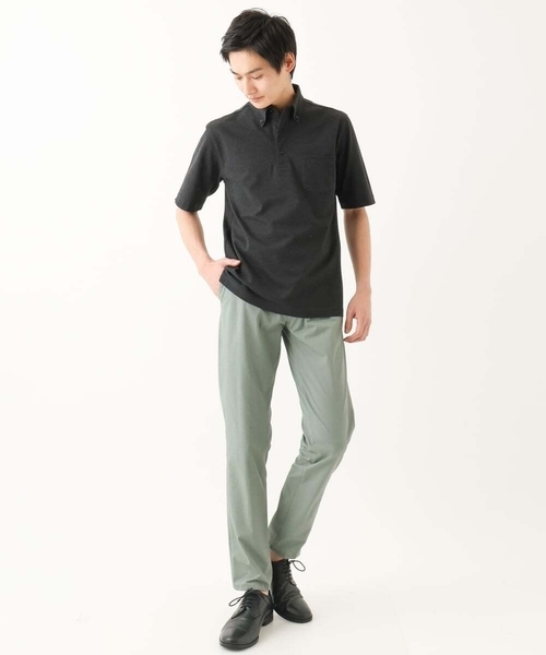 MK MICHEL KLEIN HOMME （エムケーミッシェルクランオム）の「【洗える / ストレッチ素材】サッカーストライプパンツ（スラックス・メンズ・カーキ/チャコールグレー/ブラック・48/50/46）」の6枚目の写真