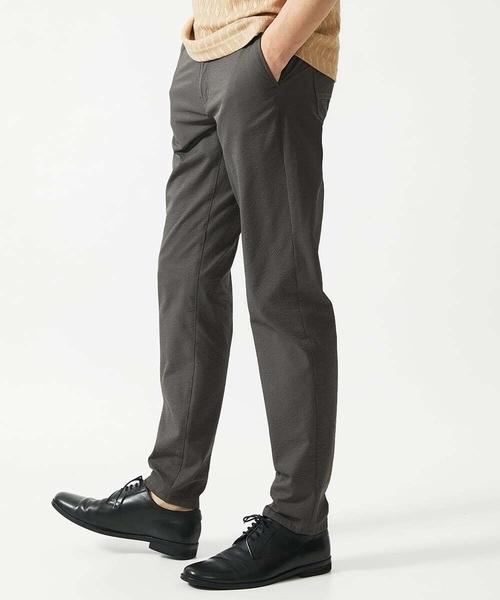 MK MICHEL KLEIN HOMME （エムケーミッシェルクランオム）の「【洗える / ストレッチ素材】サッカーストライプパンツ（スラックス・メンズ・カーキ/チャコールグレー/ブラック・48/50/46）」の19枚目の写真