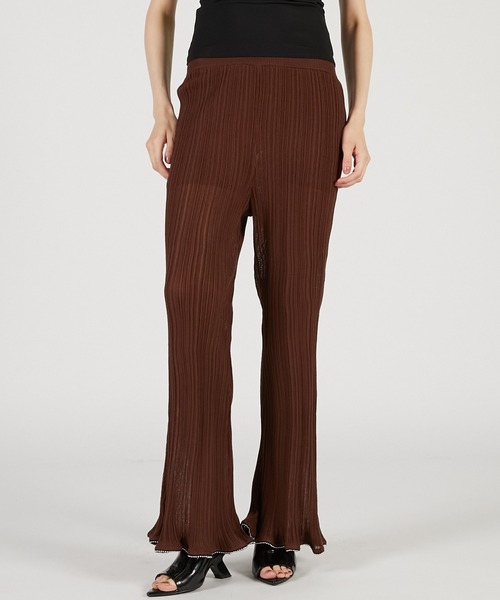 PRANK PROJECT（プランクプロジェクト）の「ビーズニットパンツ / Beaded knit pants（その他パンツ・レディース・ブラウン/ブラック/マルチ・36/38）」の3枚目の写真