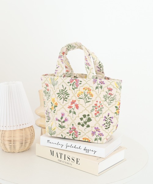 MOTO（モト）の「キャンバスミニトート（トートバッグ・レディース・グレー/ナチュラル/グレー系/スモークピンク/サックスブルー/ネイビー/イエロー/イエロー系/ブラウン/ライトグレー/ピンク・ONE SIZE）」の5枚目の写真