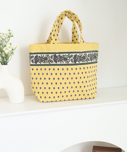 MOTO（モト）の「キャンバスミニトート（トートバッグ・レディース・グレー/ナチュラル/グレー系/スモークピンク/サックスブルー/ネイビー/イエロー/イエロー系/ブラウン/ライトグレー/ピンク・ONE SIZE）」の8枚目の写真