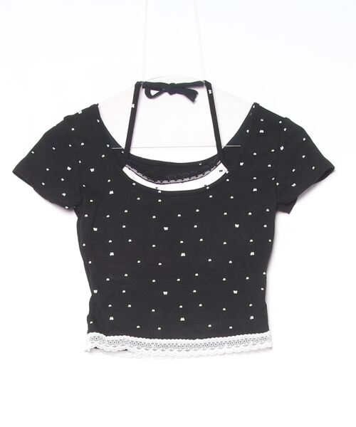 Per sist ence(パーシエンス)の「レイヤード風カップ付きカットソー(Tシャツ/カットソー・レディース・ホワイト/ブラック/グレー・ONE SIZE)」の6枚目の写真