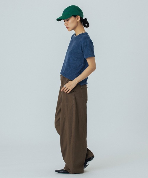 ROSE BUD(ローズバッド)の「PILE S/S TOP(Tシャツ/カットソー・レディース・ライトグリーン/オレンジ/ブラウン/ネイビー・ONE SIZE)」の14枚目の写真