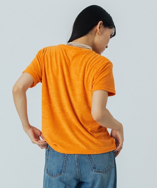ROSE BUD(ローズバッド)の「PILE S/S TOP(Tシャツ/カットソー・レディース・ライトグリーン/オレンジ/ブラウン/ネイビー・ONE SIZE)」の13枚目の写真