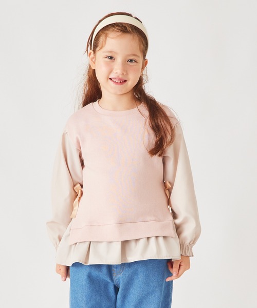 ever closet(エバークローゼット)の「ふんわりシルエット プルオーバー(Tシャツ/カットソー・キッズ・チャコール/イエロー系その他/ラベンダー/ミント/モカ/ピンク/パープル系その他/サックスブルー/グリーン系その他4・80cm/90cm/100cm/110cm/120cm/130cm/140cm/150cm)」の9枚目の写真