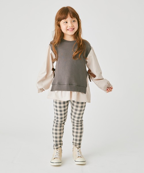 ever closet(エバークローゼット)の「ふんわりシルエット プルオーバー(Tシャツ/カットソー・キッズ・チャコール/イエロー系その他/ラベンダー/ミント/モカ/ピンク/パープル系その他/サックスブルー/グリーン系その他4・80cm/90cm/100cm/110cm/120cm/130cm/140cm/150cm)」の11枚目の写真