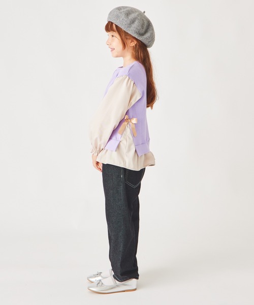 ever closet(エバークローゼット)の「ふんわりシルエット プルオーバー(Tシャツ/カットソー・キッズ・チャコール/イエロー系その他/ラベンダー/ミント/モカ/ピンク/パープル系その他/サックスブルー/グリーン系その他4・80cm/90cm/100cm/110cm/120cm/130cm/140cm/150cm)」の22枚目の写真