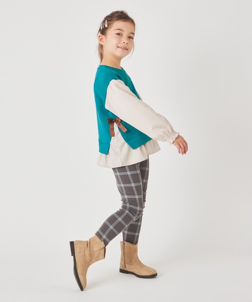 ever closet(エバークローゼット)の「ふんわりシルエット プルオーバー(Tシャツ/カットソー・キッズ・チャコール/イエロー系その他/ラベンダー/ミント/モカ/ピンク/パープル系その他/サックスブルー/グリーン系その他4・80cm/90cm/100cm/110cm/120cm/130cm/140cm/150cm)」の21枚目の写真