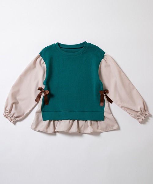 ever closet(エバークローゼット)の「ふんわりシルエット プルオーバー(Tシャツ/カットソー・キッズ・チャコール/イエロー系その他/ラベンダー/ミント/モカ/ピンク/パープル系その他/サックスブルー/グリーン系その他4・80cm/90cm/100cm/110cm/120cm/130cm/140cm/150cm)」の16枚目の写真