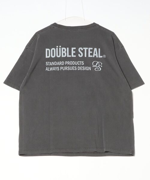 DOUBLE STEAL(ダブルスティール)の「ピグメントアソートロゴ半袖Tシャツ(Tシャツ/カットソー・メンズ・グレー系1/ホワイト系1/アイボリー/サックスブルー/サックスブルー系1/チャコールグレー・LARGE/MEDIUM)」の22枚目の写真