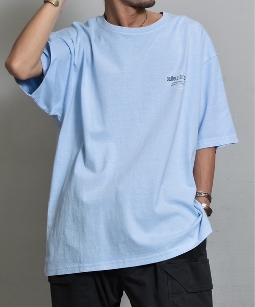 DOUBLE STEAL(ダブルスティール)の「ピグメントアソートロゴ半袖Tシャツ(Tシャツ/カットソー・メンズ・グレー系1/ホワイト系1/アイボリー/サックスブルー/サックスブルー系1/チャコールグレー・LARGE/MEDIUM)」の6枚目の写真