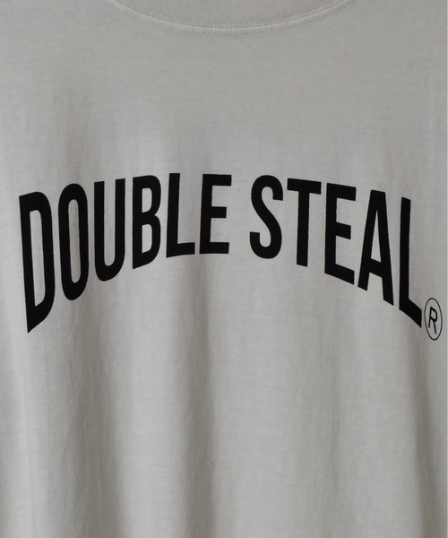DOUBLE STEAL(ダブルスティール)の「ピグメントアソートロゴ半袖Tシャツ(Tシャツ/カットソー・メンズ・グレー系1/ホワイト系1/アイボリー/サックスブルー/サックスブルー系1/チャコールグレー・LARGE/MEDIUM)」の7枚目の写真