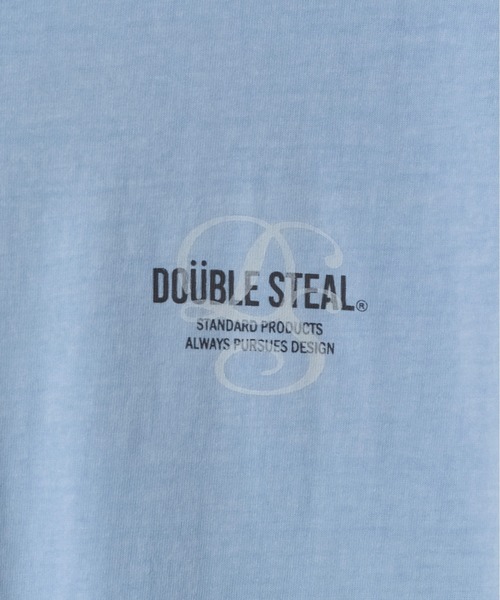 DOUBLE STEAL(ダブルスティール)の「ピグメントアソートロゴ半袖Tシャツ(Tシャツ/カットソー・メンズ・グレー系1/ホワイト系1/アイボリー/サックスブルー/サックスブルー系1/チャコールグレー・LARGE/MEDIUM)」の12枚目の写真
