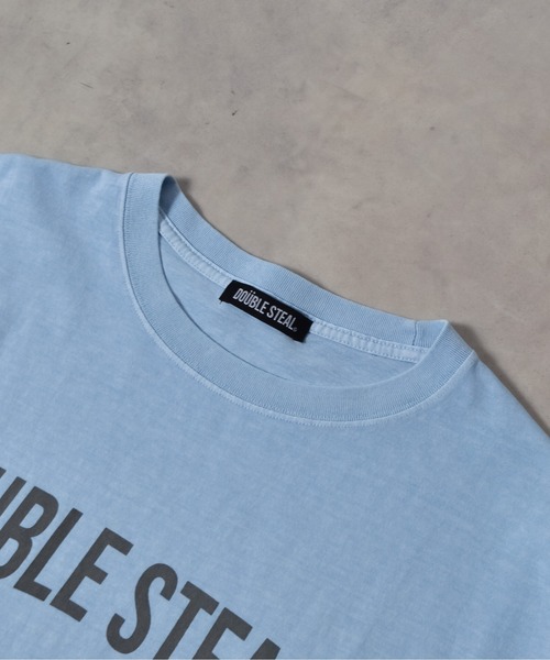 DOUBLE STEAL(ダブルスティール)の「ピグメントアソートロゴ半袖Tシャツ(Tシャツ/カットソー・メンズ・グレー系1/ホワイト系1/アイボリー/サックスブルー/サックスブルー系1/チャコールグレー・LARGE/MEDIUM)」の19枚目の写真