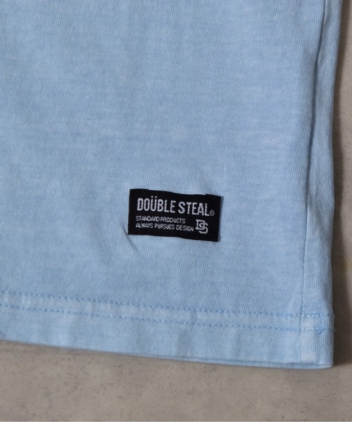 DOUBLE STEAL(ダブルスティール)の「ピグメントアソートロゴ半袖Tシャツ(Tシャツ/カットソー・メンズ・グレー系1/ホワイト系1/アイボリー/サックスブルー/サックスブルー系1/チャコールグレー・LARGE/MEDIUM)」の20枚目の写真