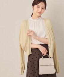 ラメリブVネックカーディガン