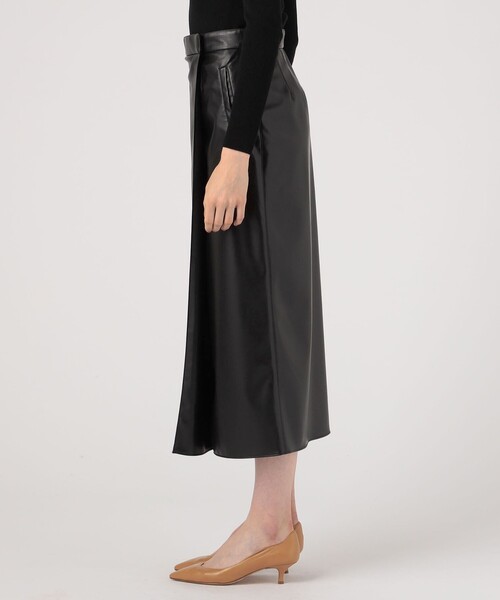 セール】レザーライククロス ラップマキシスカート（スカート