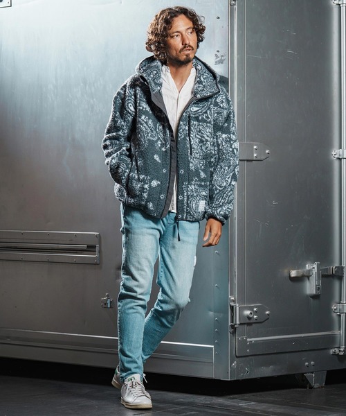 wjk reluxe（ダブルジェーケーリラックス）の「ms6195-wrinkle band collar flannel shirts ネルシャツ(WR25W-15)（シャツ/ブラウス・メンズ・ダークブラウン/ホワイト/ネイビー・L/M/S）」の11枚目の写真