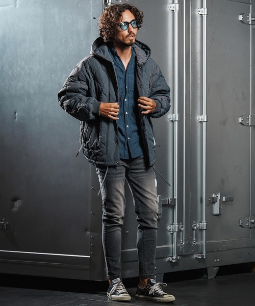 wjk reluxe（ダブルジェーケーリラックス）の「ms6195-wrinkle band collar flannel shirts ネルシャツ(WR25W-15)（シャツ/ブラウス・メンズ・ダークブラウン/ホワイト/ネイビー・L/M/S）」の18枚目の写真