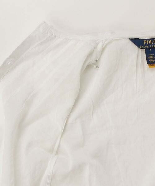 POLO RALPH LAUREN CHILDRENSWEAR（ポロ ラルフ ローレン チルドレンズウェア）の「フリル コットン ボイル トップ（シャツ/ブラウス・キッズ・ホワイト・10/14/16/7）」の10枚目の写真