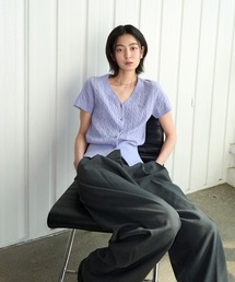 GENERAL IDEA（ジェネラルアイデア）の「GENERAL IDEA/ジェネラルアイディア tencel v-neck cable cardigan カーディガン（カーディガン/ボレロ）」