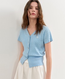 GENERAL IDEA(�W�F�l�����A�C�f�A)��GENERAL IDEA/�W�F�l�����A�C�f�B�A tencel v-neck cable cardigan �J�[�f�B�K��(�J�[�f�B�K��/�{����)