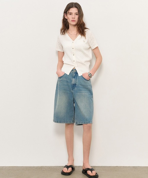 GENERAL IDEA(ジェネラルアイデア)の「GENERAL IDEA/ジェネラルアイディア tencel v-neck cable cardigan カーディガン(カーディガン/ボレロ・レディース・ブラック/ブルー/ラベンダー/ホワイト/ピンク・S/M/L)」の14枚目の写真