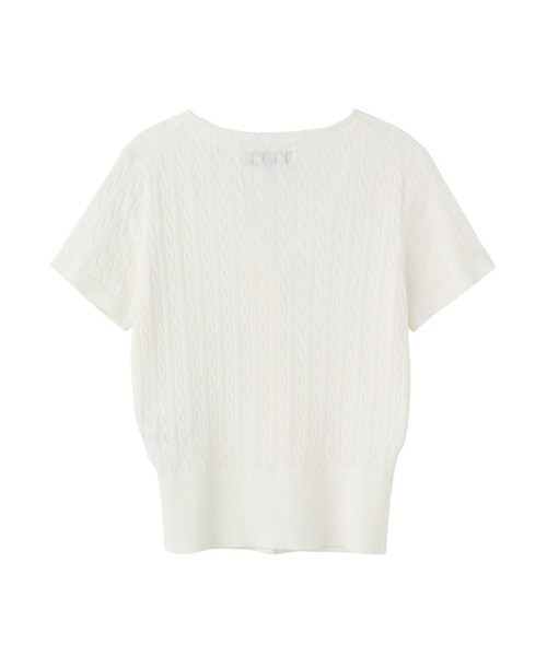 GENERAL IDEA(ジェネラルアイデア)の「GENERAL IDEA/ジェネラルアイディア tencel v-neck cable cardigan カーディガン(カーディガン/ボレロ・レディース・ブラック/ブルー/ラベンダー/ホワイト/ピンク・S/M/L)」の7枚目の写真