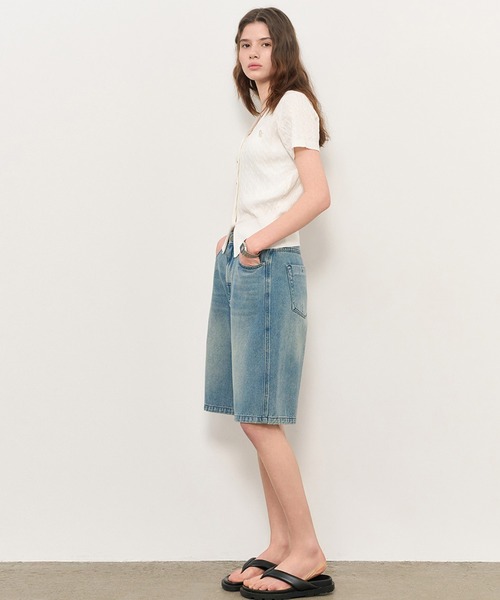 GENERAL IDEA(ジェネラルアイデア)の「GENERAL IDEA/ジェネラルアイディア tencel v-neck cable cardigan カーディガン(カーディガン/ボレロ・レディース・ブラック/ブルー/ラベンダー/ホワイト/ピンク・S/M/L)」の15枚目の写真