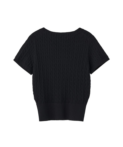 GENERAL IDEA(ジェネラルアイデア)の「GENERAL IDEA/ジェネラルアイディア tencel v-neck cable cardigan カーディガン(カーディガン/ボレロ・レディース・ブラック/ブルー/ラベンダー/ホワイト/ピンク・S/M/L)」の18枚目の写真