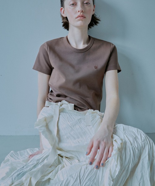 LE CIEL BLEU(ルシェルブルー)の「クリンクルドラッフルキャムドレス / Crinckled Ruffle Cami Dress(ワンピース・レディース・オフホワイト/ブラック・36/38)」の3枚目の写真