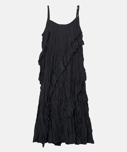 LE CIEL BLEU(ルシェルブルー)の「クリンクルドラッフルキャムドレス / Crinckled Ruffle Cami Dress(ワンピース・レディース・オフホワイト/ブラック・36/38)」の17枚目の写真