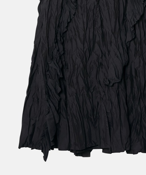 LE CIEL BLEU(ルシェルブルー)の「クリンクルドラッフルキャムドレス / Crinckled Ruffle Cami Dress(ワンピース・レディース・オフホワイト/ブラック・36/38)」の19枚目の写真