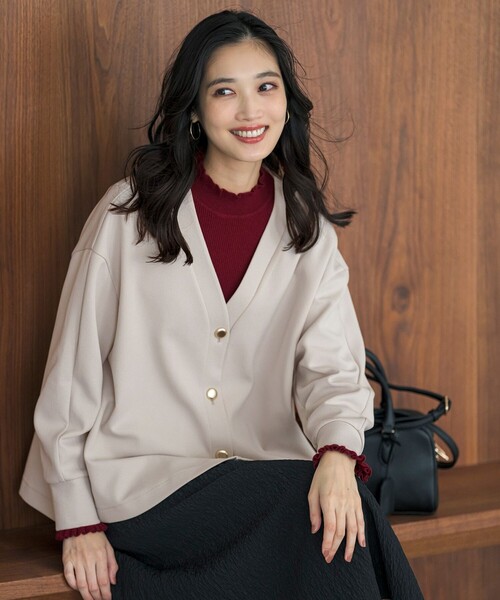 セール】カットジョーゼット カーディガン（カーディガン/ボレロ