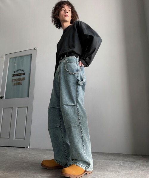 Classical Origin(クラシカルオリジン)の「ペインターパラシュートタックデニムパンツ/Painter Parachute Tuck Denim Pants(デニムパンツ・メンズ・ブルー/ブラック/ブラウン・LARGE/MEDIUM/SMALL)」の7枚目の写真