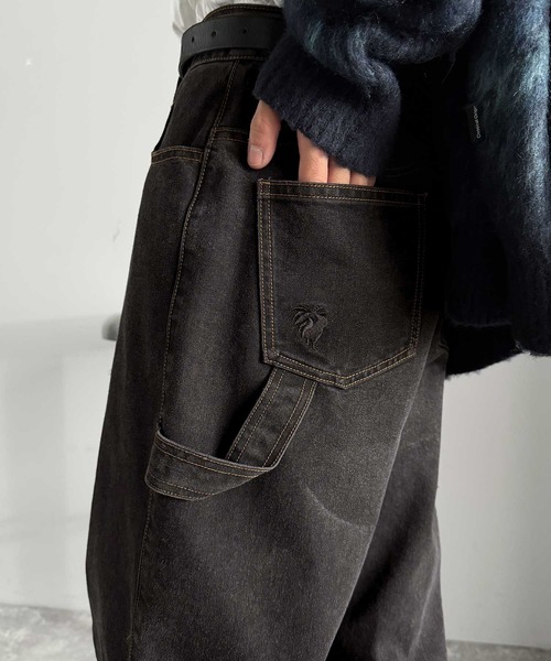 Classical Origin(クラシカルオリジン)の「ペインターパラシュートタックデニムパンツ/Painter Parachute Tuck Denim Pants(デニムパンツ・メンズ・ブルー/ブラック/ブラウン・LARGE/MEDIUM/SMALL)」の4枚目の写真