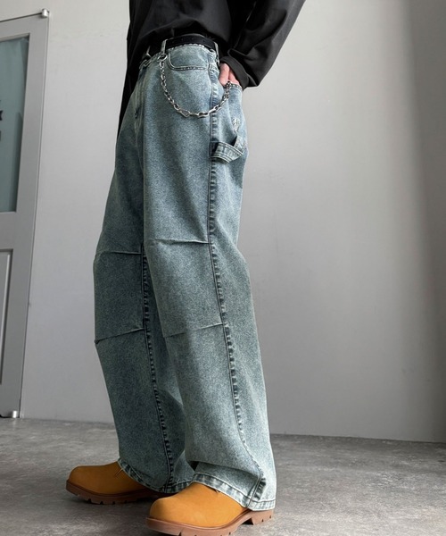 Classical Origin(クラシカルオリジン)の「ペインターパラシュートタックデニムパンツ/Painter Parachute Tuck Denim Pants(デニムパンツ・メンズ・ブルー/ブラック/ブラウン・LARGE/MEDIUM/SMALL)」の9枚目の写真