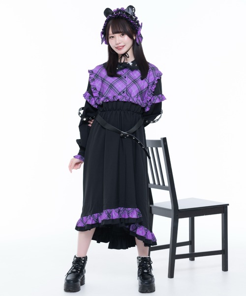 TRAVAS TOKYO/トラバス トーキョー』チェック切替ワンピース