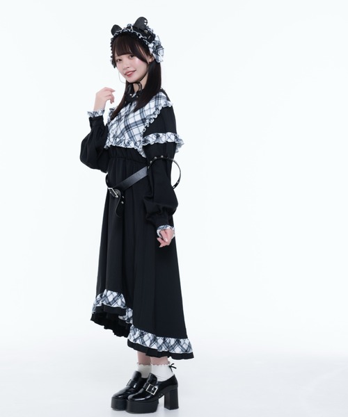 TRAVAS TOKYO/トラバス トーキョー』チェック切替ワンピース