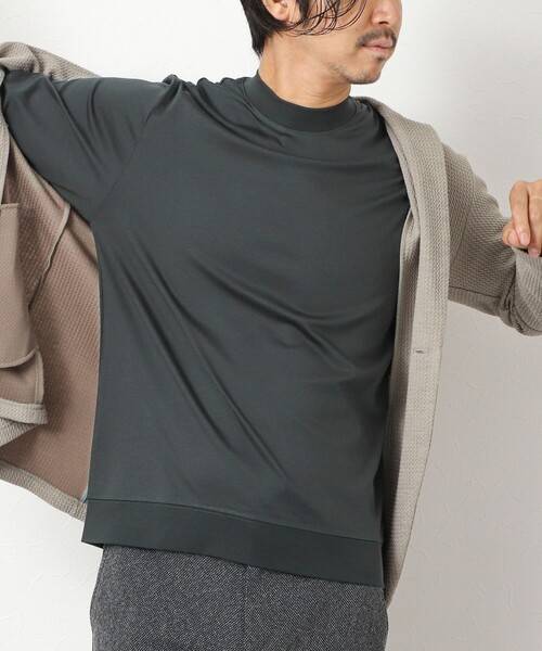 NOLLEY’S(ノーリーズ)の「《ビジカジ対応》シルケットスムース ドレス長袖Tシャツ 25AW(Tシャツ/カットソー・メンズ・キャメル/ホワイト/チャコールグレー/ブルー/ブラック・XL/L/M/S)」の3枚目の写真