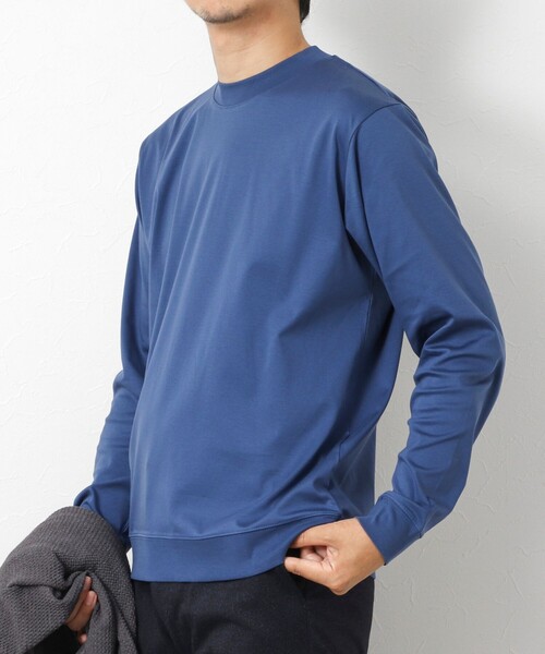 NOLLEY’S(ノーリーズ)の「《ビジカジ対応》シルケットスムース ドレス長袖Tシャツ 25AW(Tシャツ/カットソー・メンズ・キャメル/ホワイト/チャコールグレー/ブルー/ブラック・XL/L/M/S)」の4枚目の写真