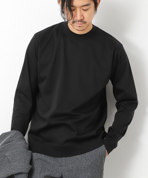 NOLLEY’S(ノーリーズ)の「《ビジカジ対応》シルケットスムース ドレス長袖Tシャツ 25AW(Tシャツ/カットソー・メンズ・キャメル/ホワイト/チャコールグレー/ブルー/ブラック・XL/L/M/S)」の2枚目の写真