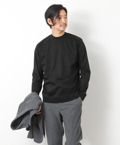 NOLLEY’S(ノーリーズ)の「《ビジカジ対応》シルケットスムース ドレス長袖Tシャツ 25AW(Tシャツ/カットソー・メンズ・キャメル/ホワイト/チャコールグレー/ブルー/ブラック・XL/L/M/S)」の6枚目の写真