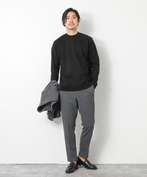 NOLLEY’S(ノーリーズ)の「《ビジカジ対応》シルケットスムース ドレス長袖Tシャツ 25AW(Tシャツ/カットソー・メンズ・キャメル/ホワイト/チャコールグレー/ブルー/ブラック・XL/L/M/S)」の7枚目の写真