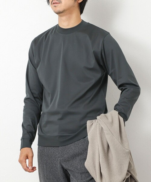 NOLLEY’S(ノーリーズ)の「《ビジカジ対応》シルケットスムース ドレス長袖Tシャツ 25AW(Tシャツ/カットソー・メンズ・キャメル/ホワイト/チャコールグレー/ブルー/ブラック・XL/L/M/S)」の14枚目の写真