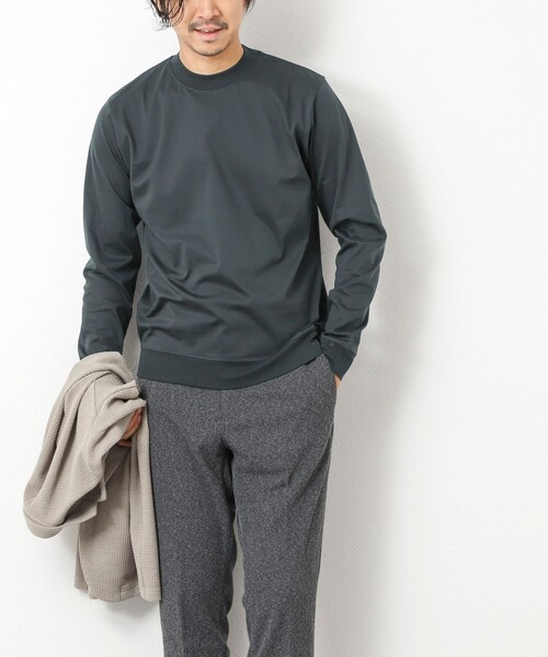 NOLLEY’S(ノーリーズ)の「《ビジカジ対応》シルケットスムース ドレス長袖Tシャツ 25AW(Tシャツ/カットソー・メンズ・キャメル/ホワイト/チャコールグレー/ブルー/ブラック・XL/L/M/S)」の15枚目の写真