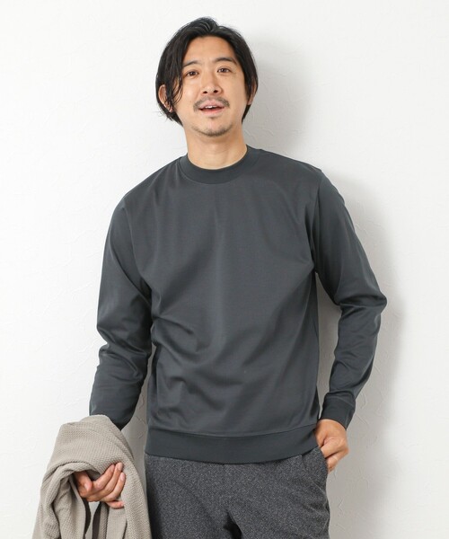 NOLLEY’S(ノーリーズ)の「《ビジカジ対応》シルケットスムース ドレス長袖Tシャツ 25AW(Tシャツ/カットソー・メンズ・キャメル/ホワイト/チャコールグレー/ブルー/ブラック・XL/L/M/S)」の16枚目の写真